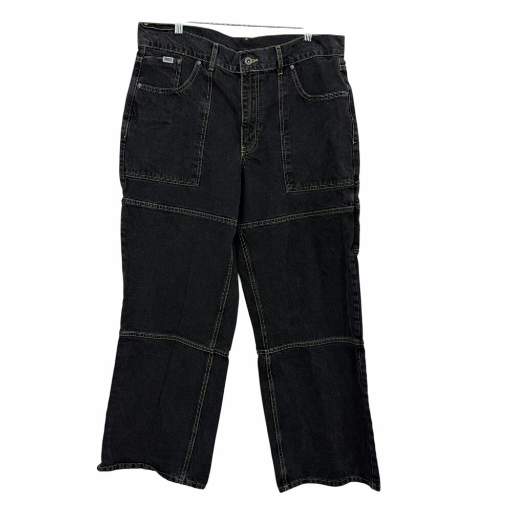 The Ragged Priest Baggy Jeans SZ 34 Men's BLACK Lawless Release Wide Streetwear